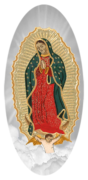 Lady of Guadalupe Clouds Silver